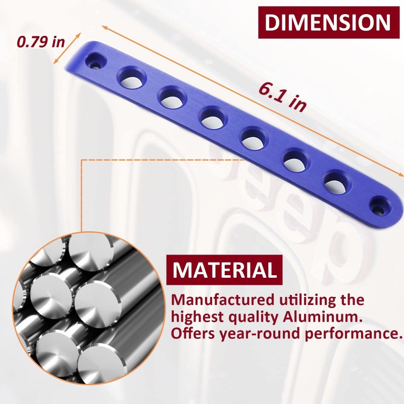 Bolaxin Side Door Handle Inserts Cover Trim Fits for Jeep Wrangler Accessories JK JKU Liberty Sahara & Unlimited 2007-2018 Exterior Grab Handles Pull JK Mods Decoration(Aluminum Blue, 5PCS) - Image 5